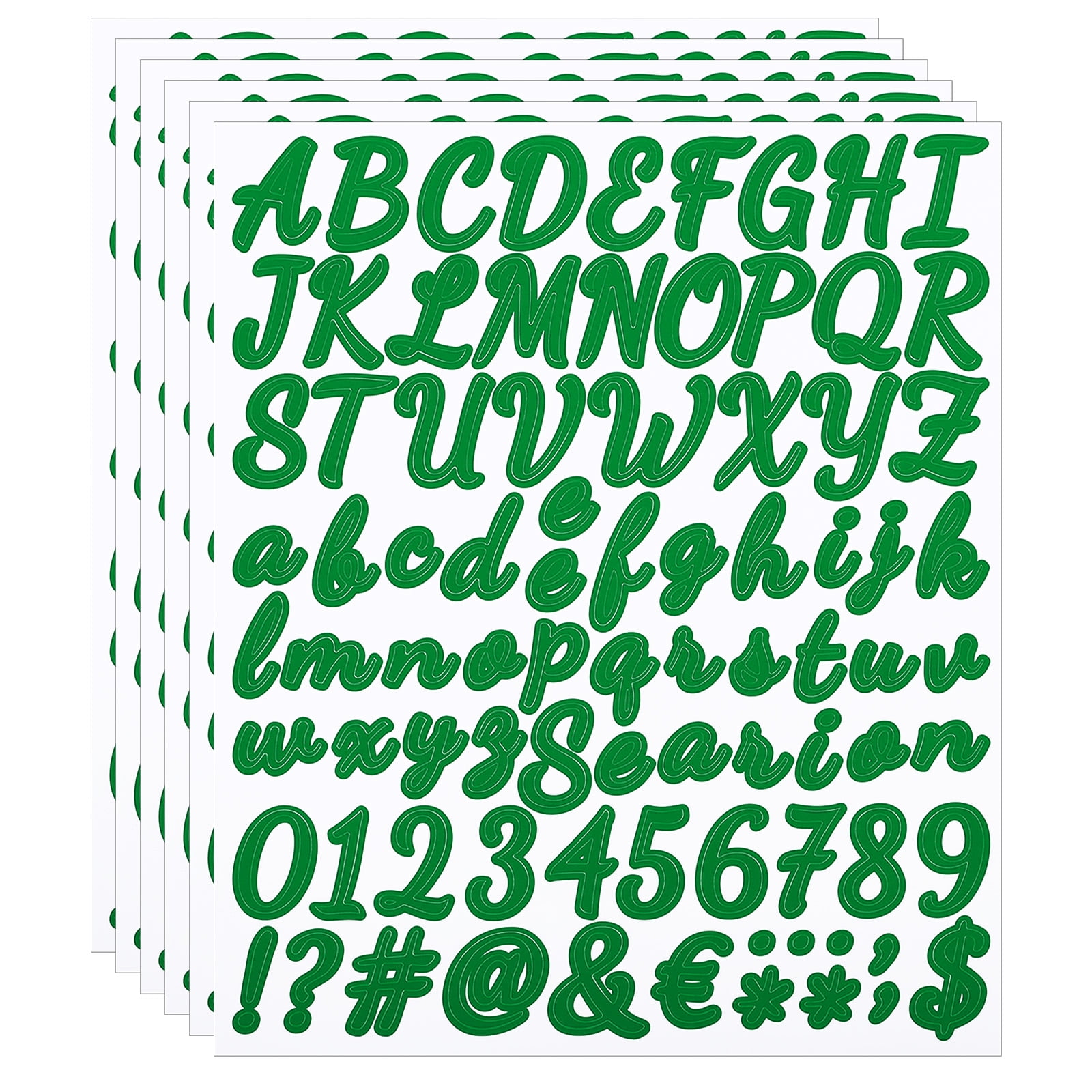 Kit D'autocollants Lettres Et Chiffres UXCELL - 486 Pièces Sur 6 Feuilles
