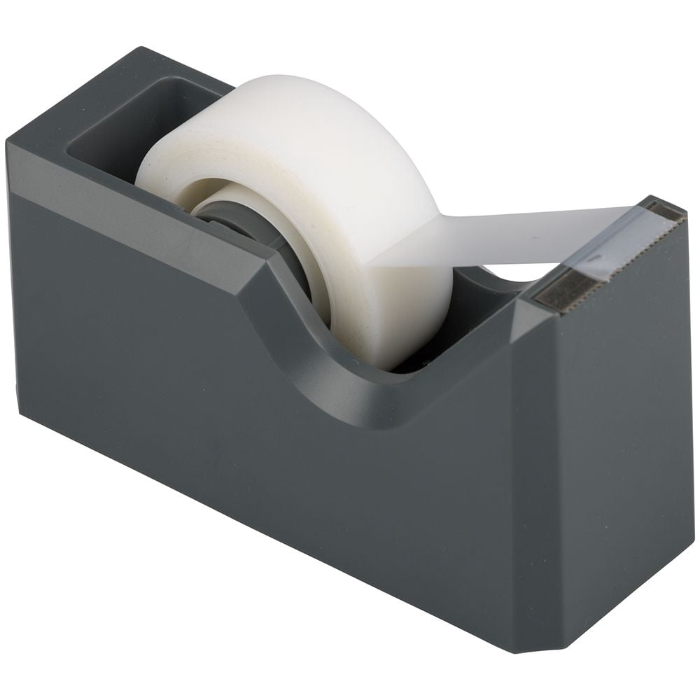 JAM Paper Desk Trio Pack, Grey, Stapler, Tape Dispenser & Pen Holder, 3/Pack
