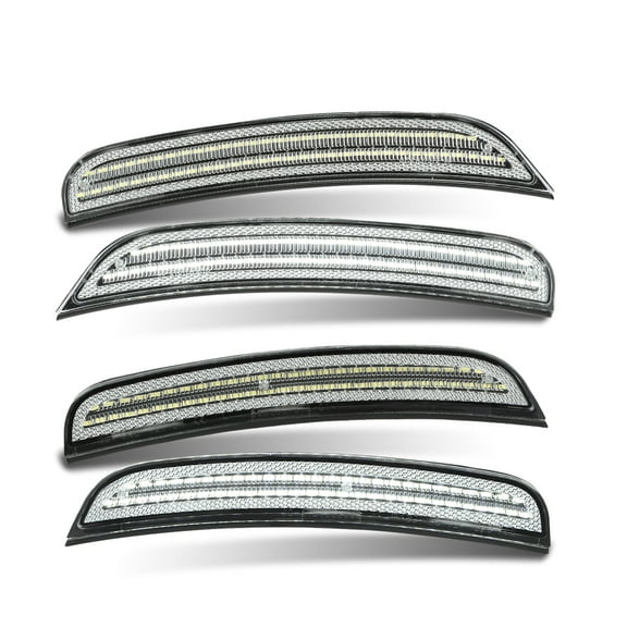 4PCS Fender Side Marker Light Lamp Set Clear Front&Rear Fit for Dodge Charger 2015-2022