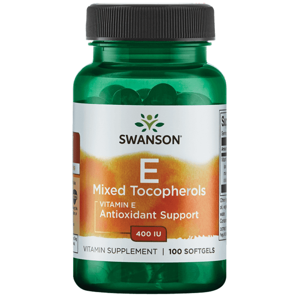 Swanson Vitamin E Mixed Tocopherols 400 Iu 100 Softgels