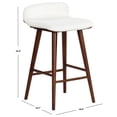 thumbnail image 2 of Safavieh Tazmyn Wood  Barstool in White / Walnut, 2 of 12