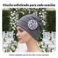 thumbnail image 4 of Abbraccia Turbante floral moderno, tela tipo seda, gorro para boda y posparto, TJM-241H, 4 of 6