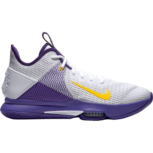 Nike Men's LeBron Witness IV 'Lakers' Shoes White Field Purple 100% Free Fast Shipping - Walmart.com