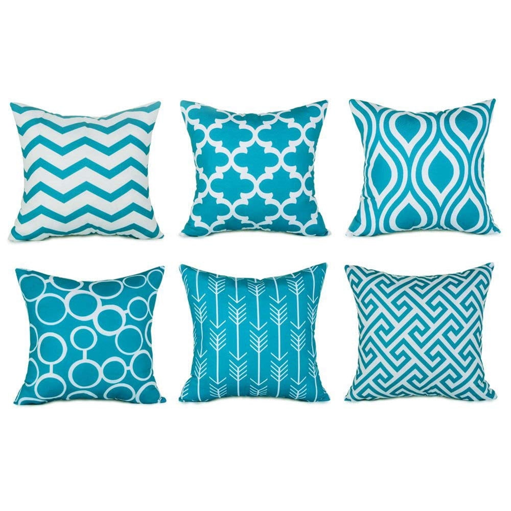 Details about   18" Blue Ocean Life Cotton Linen Sofa Cushion Cover Throw Pillow Case Home Decor 