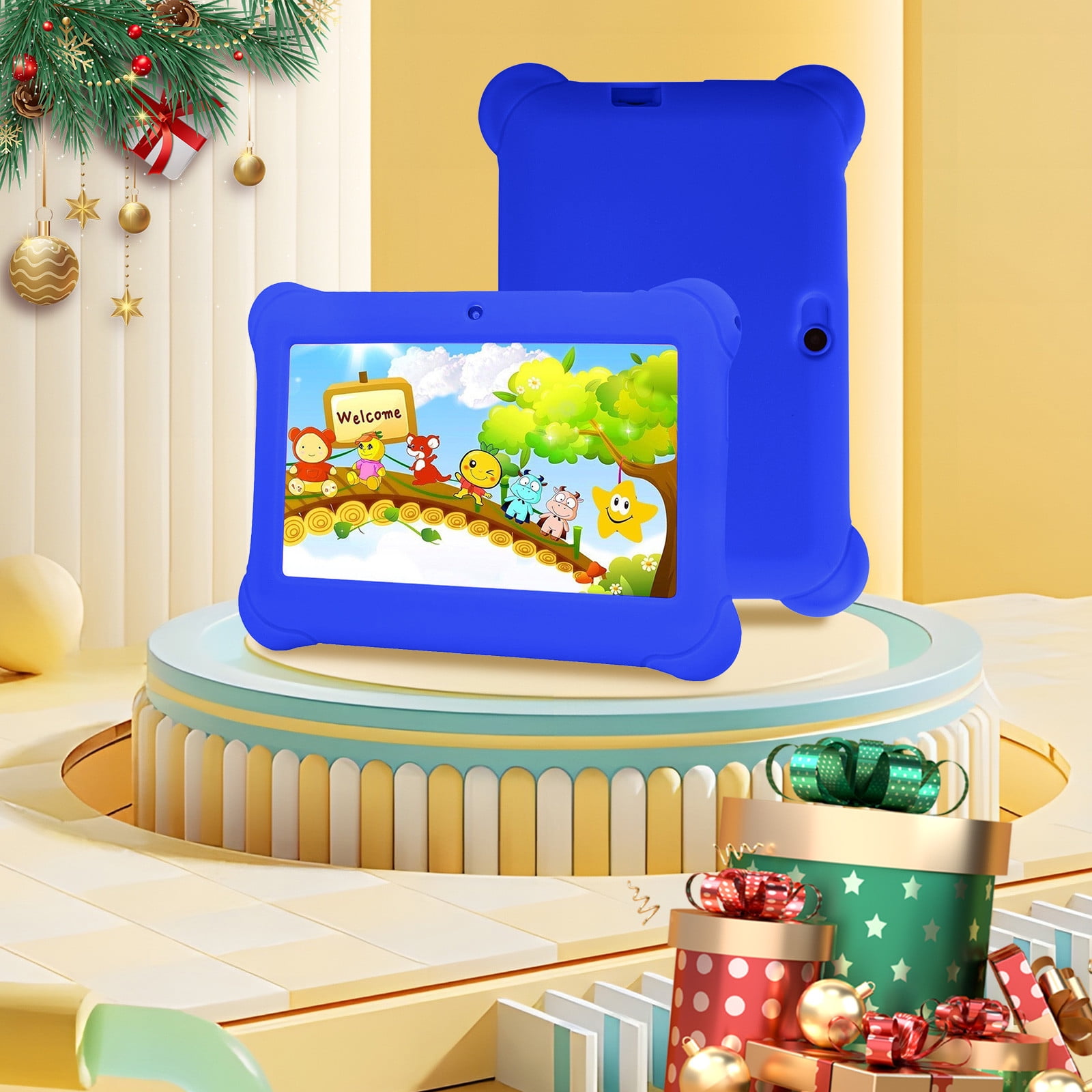 JikouIivo 7-inch Children's Tablet Computer Android Tablets Children's Early Education Learning Machine Parent-child Gift Machine Christmas Gift Built-in Dual Cameras