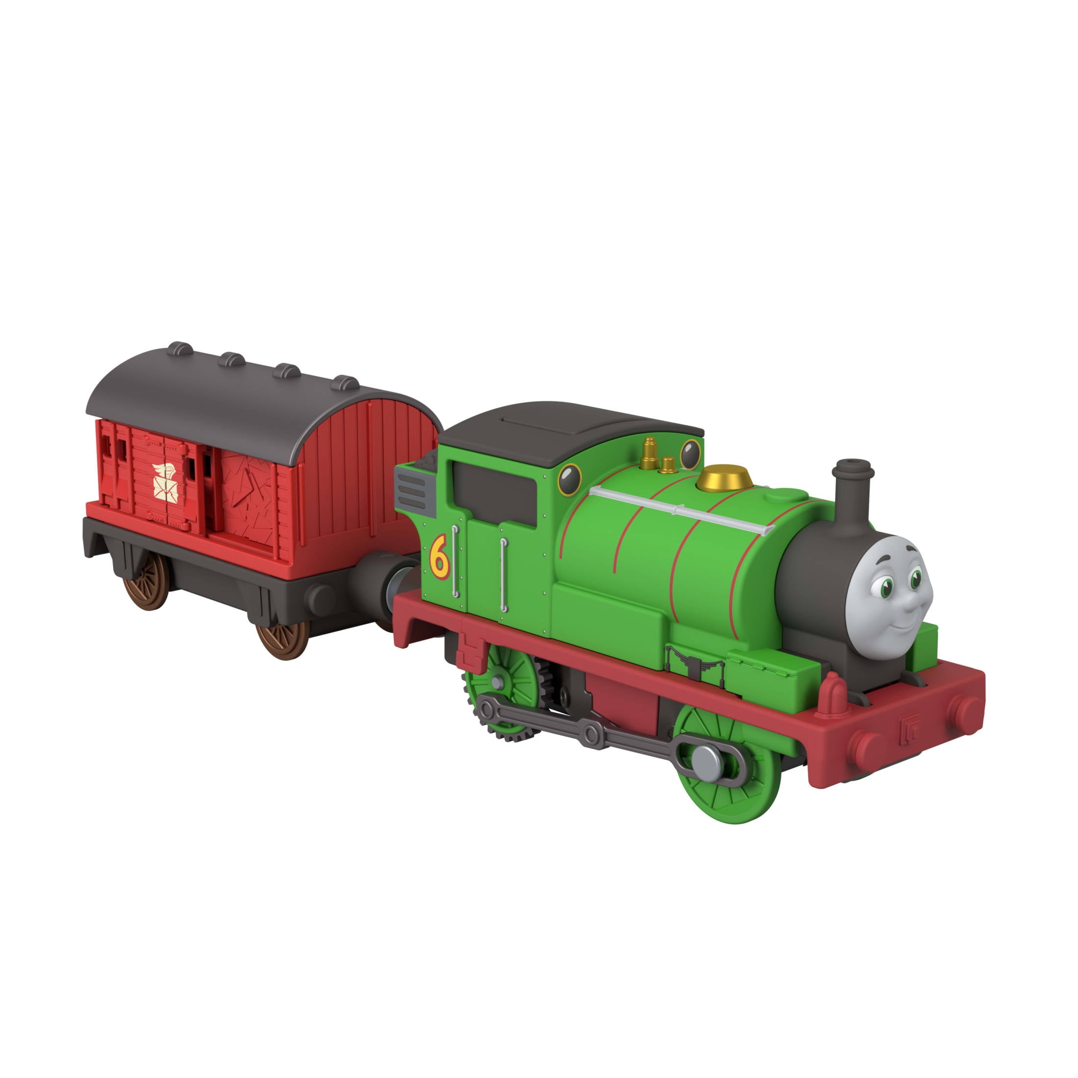 Thomas & Friends by Fisher-Price Motorized Train, Battery-Powered Toy Engine Percy & Mail Car