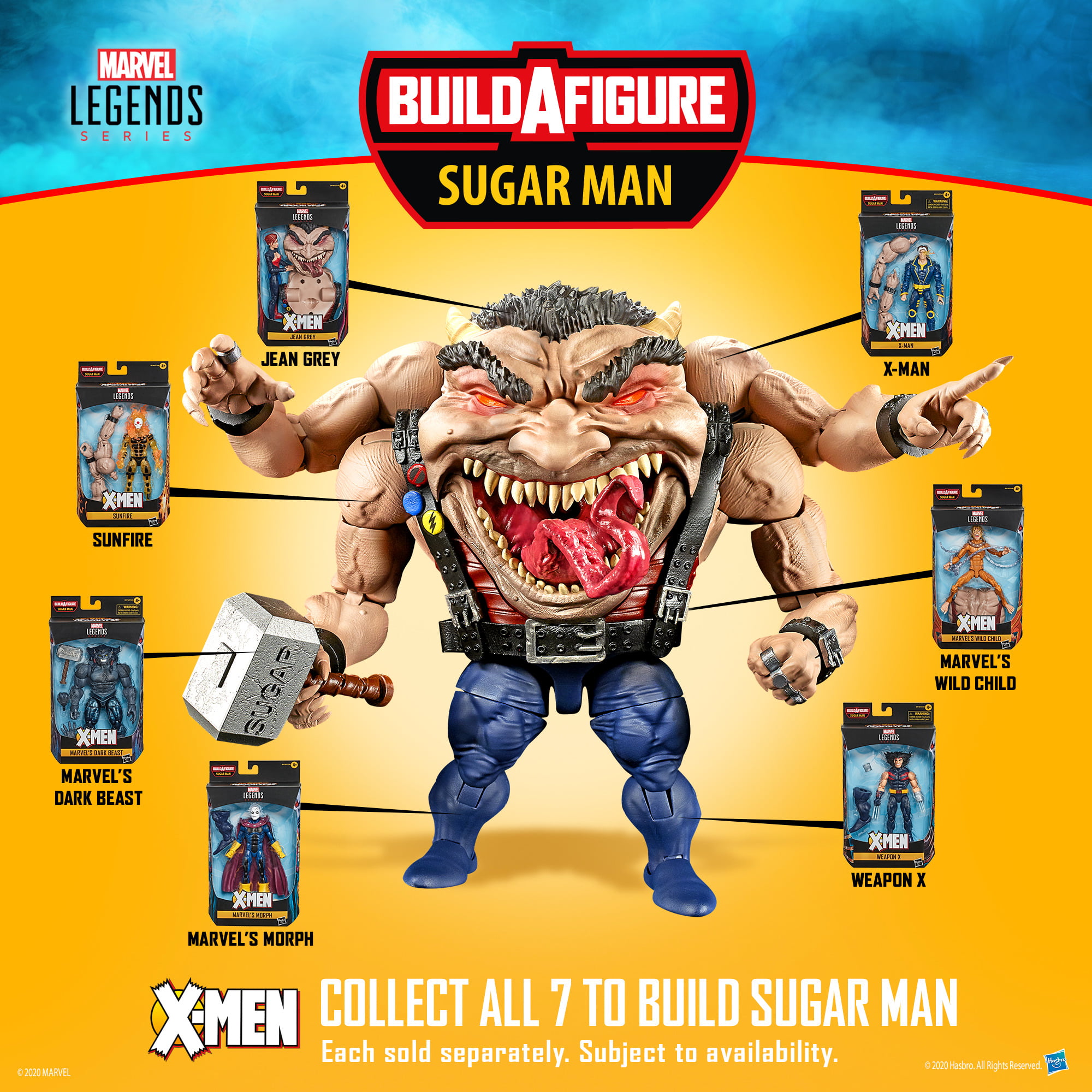 Details about   Marvel Legends Series X-Men Wild Child BAF Sugar Man FREE SHIPPING 