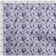 thumbnail image 4 of Soimoi Sea Shell Print, Poly Taffeta Fabric, Decor Sewing Fabric by The Yard 56 Inch Wide, Decorative Fabric for Outdoor Upholstery, Umbrellas and Home Accents, Purple, 4 of 5