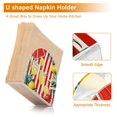 thumbnail image 5 of Yayeee Napkin Holder for Table Set of 2 Kitchen Paper Tissue Organization, White Striped Lemon, 5 of 8