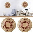 thumbnail image 2 of BINGLI Boho Wall Hanging Basket, Handmade Round Rattan Wall Decor with Woven Tapestry and Tassels, Flat Wicker Serving Tray Art for Bedroom, Living Room Wall Decor, 2 of 5