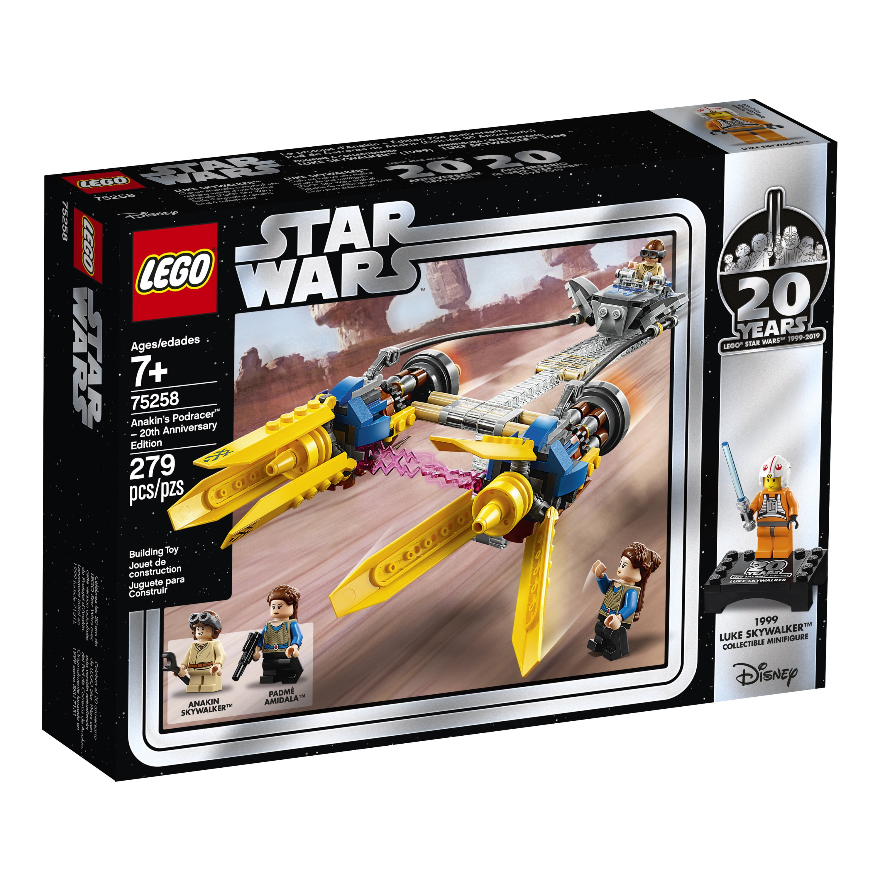 familie Bryggeri skæg LEGO Star Wars 20th Anniversary Edition Anakin's Podracer Vehicle Building  Set 75258 - Walmart.com