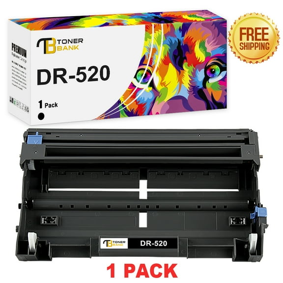 Toner Bank TN580 DR520 Drum Unit Kit Compatible for Brother TN-580 DR-520 DR520 High Yield Drum Unit 5350DN MFC-8660DN 8670DN 8860DN 8890DW (Black, 1-Pack)