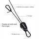 thumbnail image 4 of TENTA FIBIERTA POLEA DE ABAJA Tensor de la polea Carril de hebilla fija Cordete de trinquete, 4 of 9