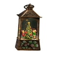 thumbnail image 3 of Adorno navideño de escritorio con forma de globo de nieve y linterna, con música. Árbol de Navidad, 3 of 9