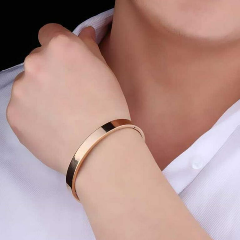 Fashionable and Popular Men Simple and Stylish Cuff Bangle Stainless Steel  for Jewelry Gift and for a Stylish Look