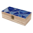 thumbnail image 6 of 7.9×2.3 In Wooden Boxes Durable Easy To Use Dustproof Prevent Slippery Delicate And Cabinet RoyalBlue Geometric Lines_2, 6 of 8