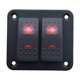 thumbnail image 1 of Panel de interruptores basculantes Yotijar 12 V/24 V 2 marchas LED retroiluminado rojo resistente al agua, 1 of 10