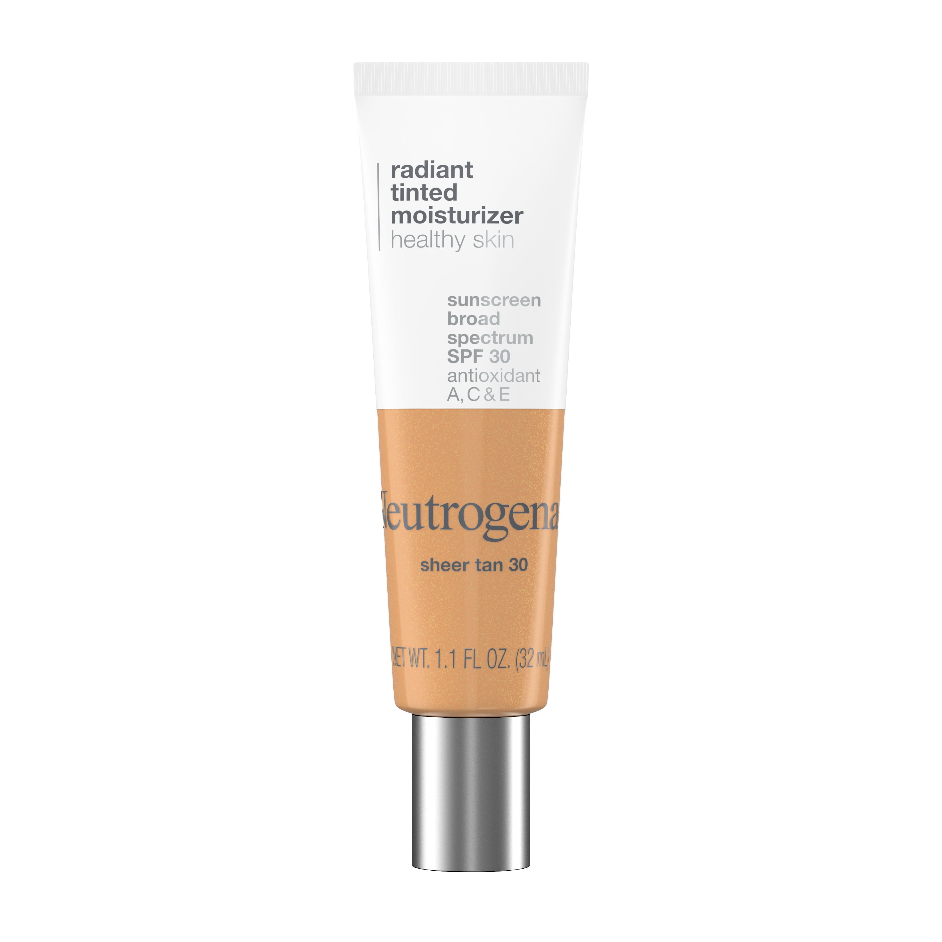 Neutrogena Radiant Tinted Face Moisturizer, Sheer Tan 30, 1.1 fl. oz