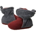 thumbnail image 6 of Hudson Baby Baby and Toddler Cozy Fleece Booties, Heather Charcoal Burgundy, 6-12 Months, 6 of 8
