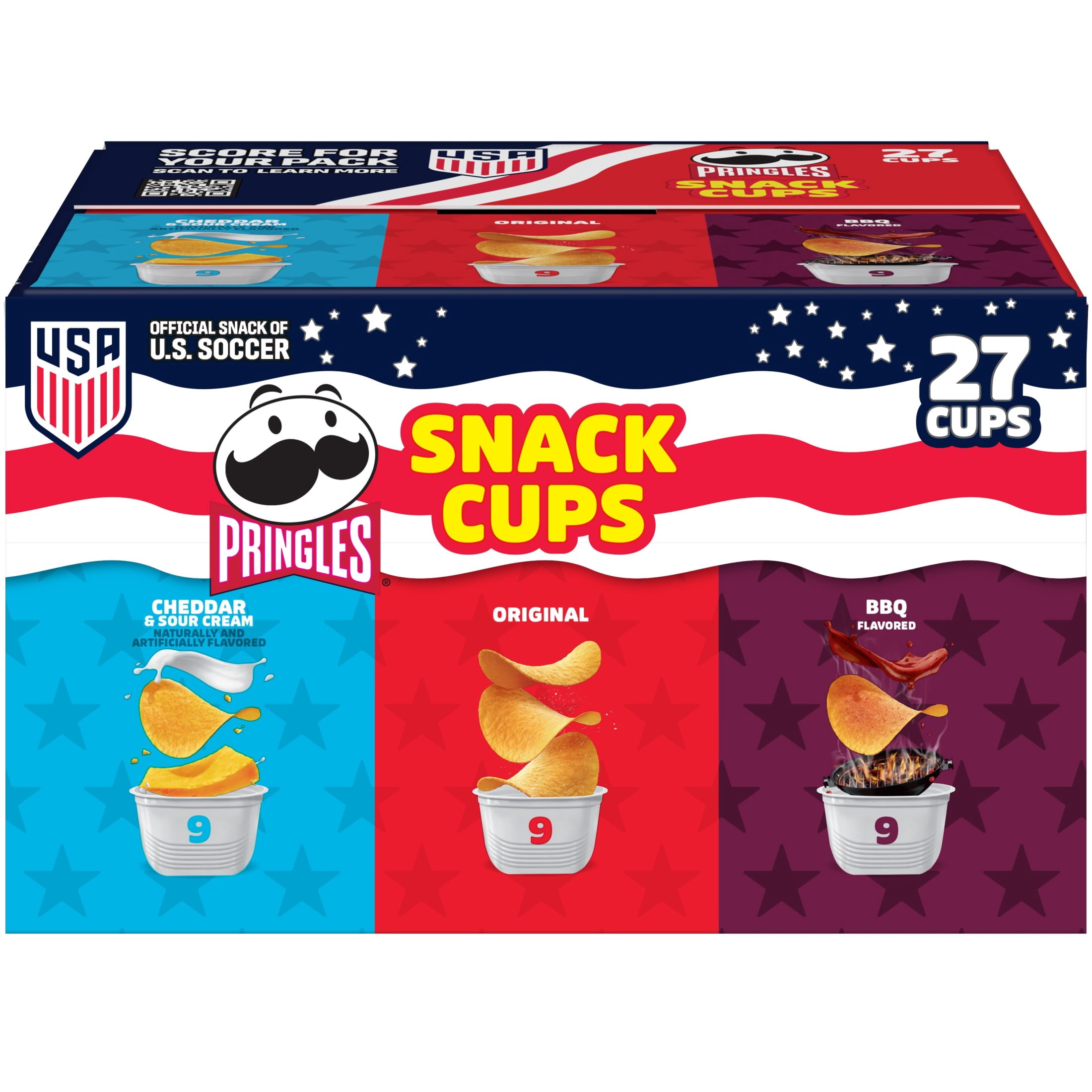 Pringles Variety Pack Potato Crisps Chips, Lunch Snacks, 27 Count