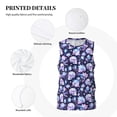 thumbnail image 3 of Honeii Skull crystal flower print basktball shirt for men and women, Unisex basketball jersey for Theme party-X-Large, 3 of 6