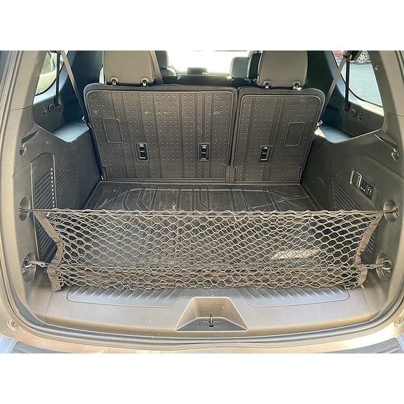 EACCESSORIES EA Trunk Organizer Cargo Net for GMC Yukon & Yukon XL 2015-2023 - Envelope Style Cargo Net for SUV-Premium Mesh Car Trunk Organizer Vehicle Carrier Storage–Compatible with Yukon&Yukon XL