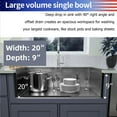 thumbnail image 4 of Rainlex 30"x20"x9"，Farmhouse Apron Single Bowl Stainless Steel Kitchen Sink， Include 3  Accessories, 4 of 4