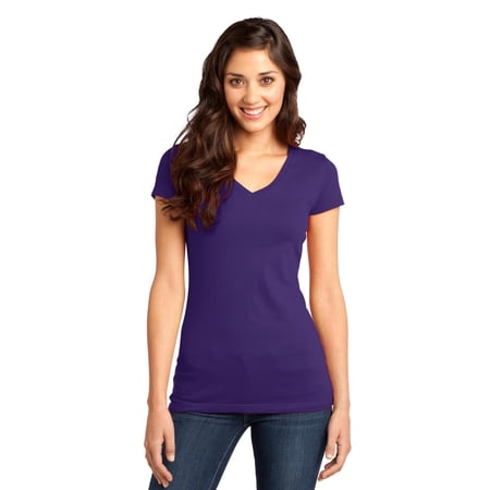 District Womens DT6501 Tshirt Juniors Very Important Tee V-Neck