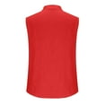 thumbnail image 2 of LADIGASU Men'sCasual And able Loose Button Sleeveless Stand Up Collar Shirt, 2 of 4