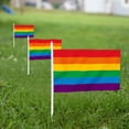 thumbnail image 3 of Anley Rainbow Gay Pride Mini Flag 12 Pack - Hand Held Small Miniature LGBT Flags on Stick - 5x8 Inch with Solid Pole & Spear Top, 3 of 6