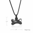 thumbnail image 2 of Bone Pet Cremation Jewelry for Ashes Urn Necklace Paw Print Pet Keepsake Jewelry for Pet/Dog's/Cat's Ashes Pendant, 2 of 7