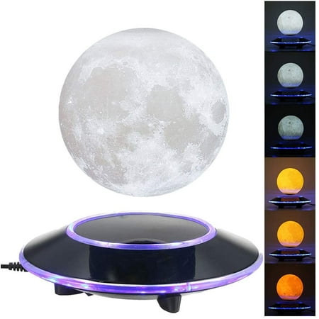 

Levitating Moon Lamp Floating and Spinning in Air Freely3 colors Models with Gradually Changing LED Lights between Yellow and White for Home Office Decor Holiday Gifts Night Light (3 Col