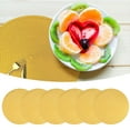 thumbnail image 2 of Clearance! FNGZ Place Mat 6Pcs Yellow Round Polypropylene Woven Placemat Yellow, 2 of 9