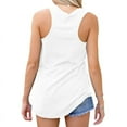 thumbnail image 2 of Casual Sleeveless Racerback Tops with Pocket Women's Basic V-Neck Tank Tops, 2 of 3