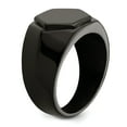 thumbnail image 2 of Primal Steel Stainless Steel Black IP-plated Signet Ring, 2 of 11