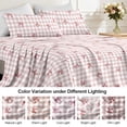 thumbnail image 6 of Flymme 3-Piece Twin Size Sheet Set, Pink Gingham & Bow Bedding, Ultra-Soft Microfiber Bed Sheets with Deep Pocket, Cute Coquette Bedding for Kids Teens Girls Bedroom Decor, 6 of 8