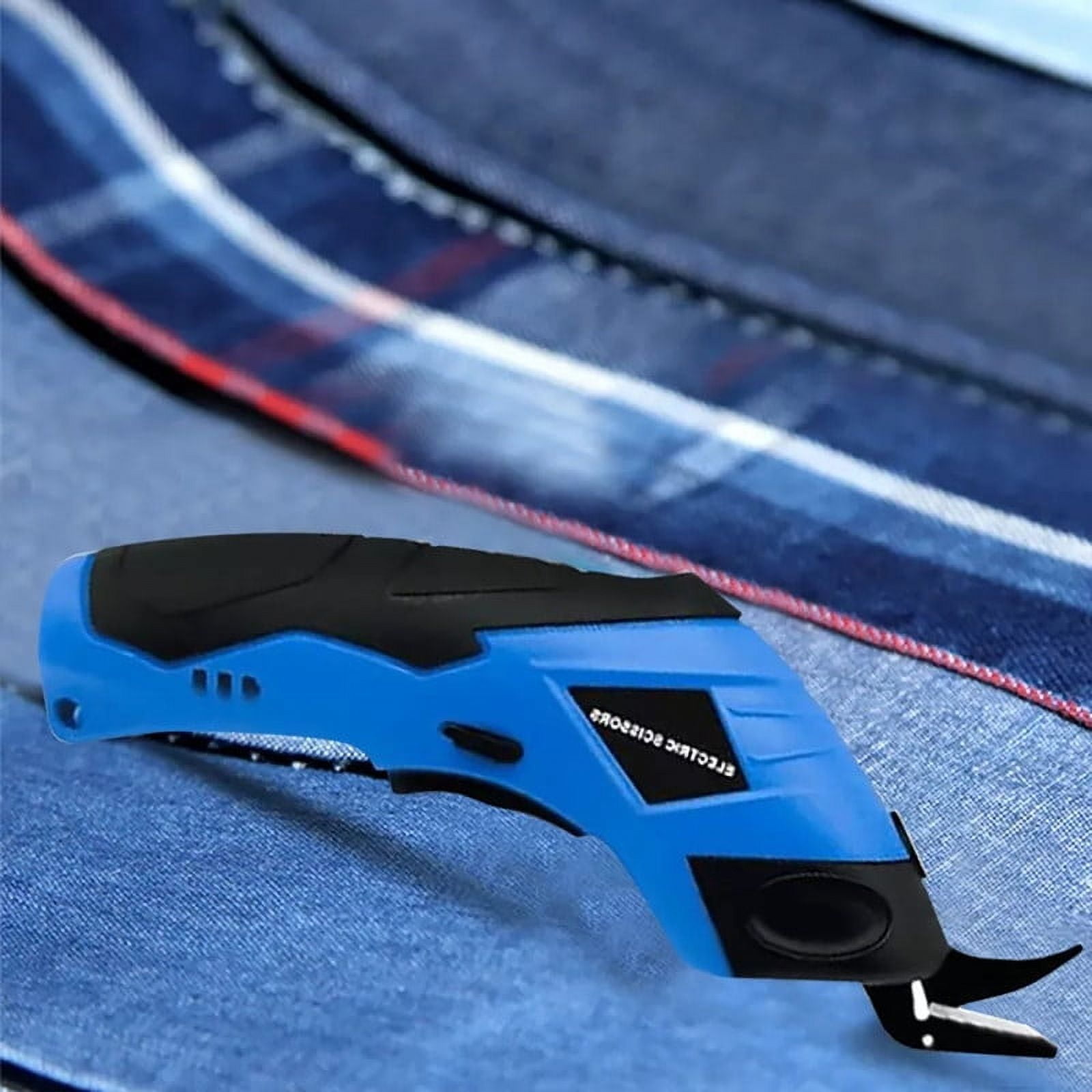 Cordless Electric Scissors Cutter - USB Rechargeable Handheld Cutting Tool with Tungsten Steel Blade for Fabric, Leather, Cardboard and More
