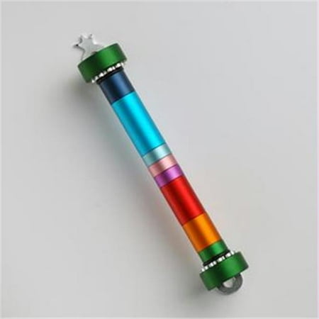 Judaica CA-MZ-R06 Handmade Rainbow Israeli Mezuzah