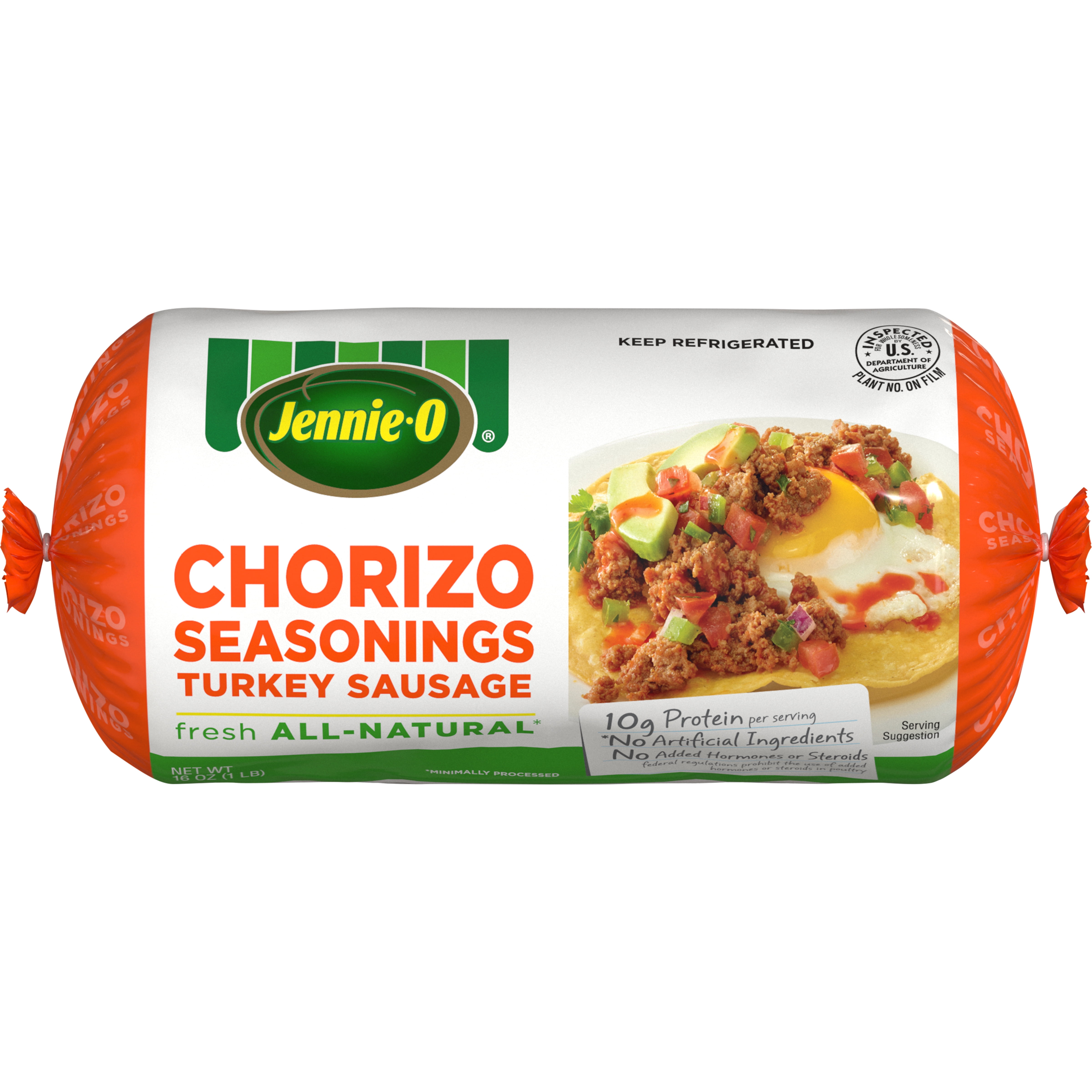 JennieO Chorizo Seasonings Turkey Sausage, 16 ounce (1 pound