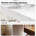 thumbnail image 4 of Industrial Dining Table for 6–8 - Long Rectangular Modern Kitchen & Dining Room Table with Sturdy Metal Legs - Wood Grain Finish, Rounded Corners - Versatile for Living Room, Office, or Workspace, 4 of 7