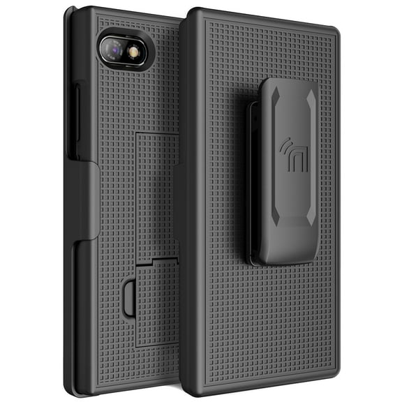 Case with Clip for Unihertz Titan Slim Phone, Nakedcellphone Hard Shell Cover with Kickstand and [Rotating/Ratchet] Belt Hip Holster Holder Combo