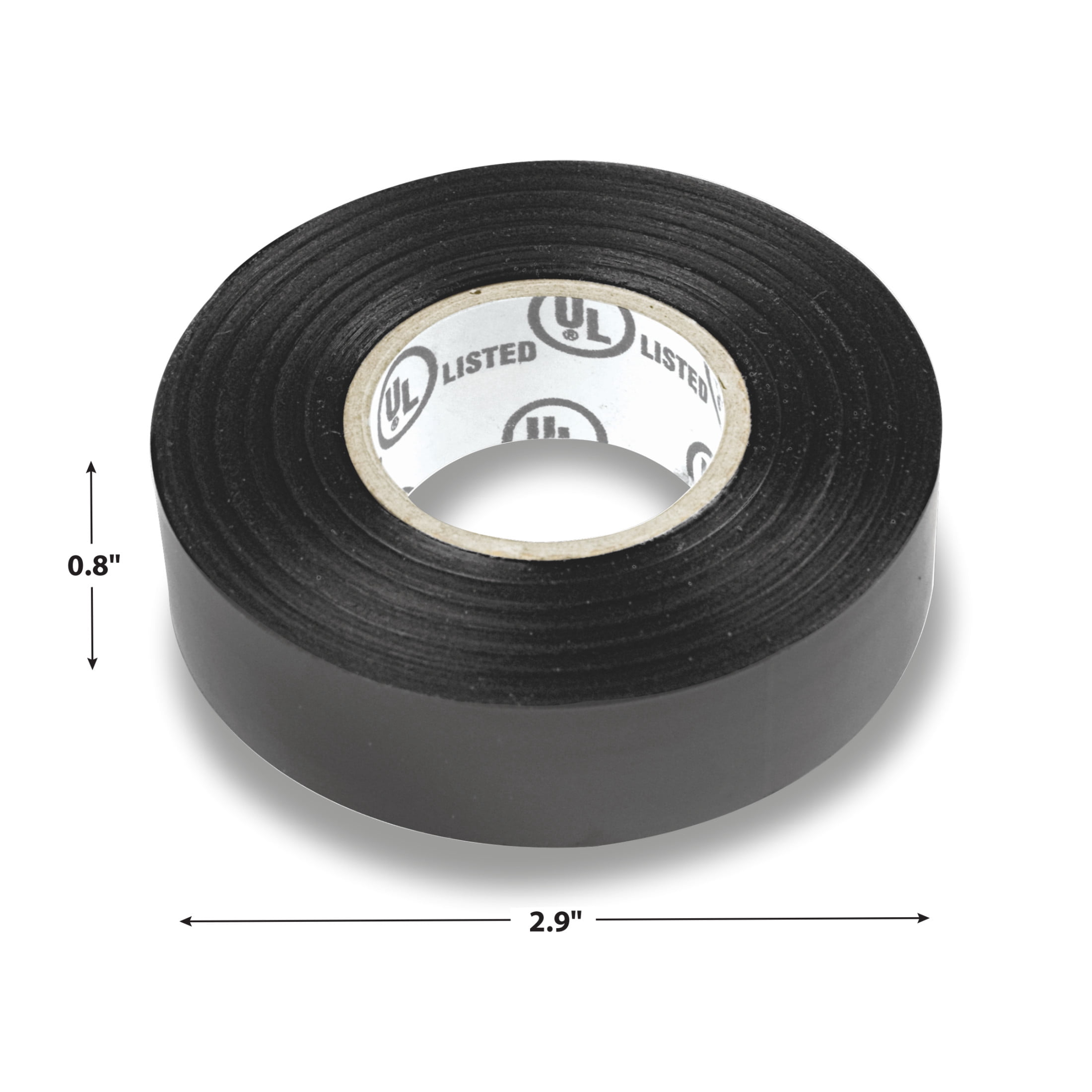 Performance Tool W500 60 foot x 3/4 inch Electrical Tape - Wiring Insulation, Electrical Connection Adhesive, 600V, High Temp Tape - Pack of 10, Black