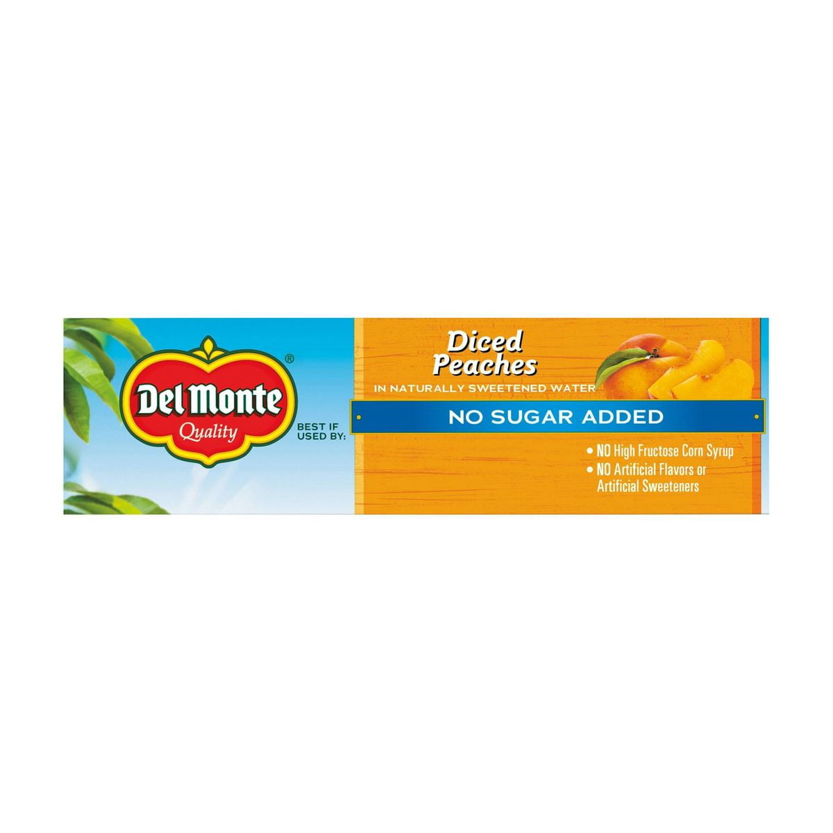 Del Monte No Sugar Added Diced Peaches - 4ct/16oz - Pack of 2