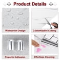 thumbnail image 3 of Uxcell 20Pcs Peel and Stick Marble Tiles, Waterproof Wall Panel Backsplash, 11.81"x11.81" Peel and Stick Shower Tiles for Bathroom, Elegant White Design, 3 of 7