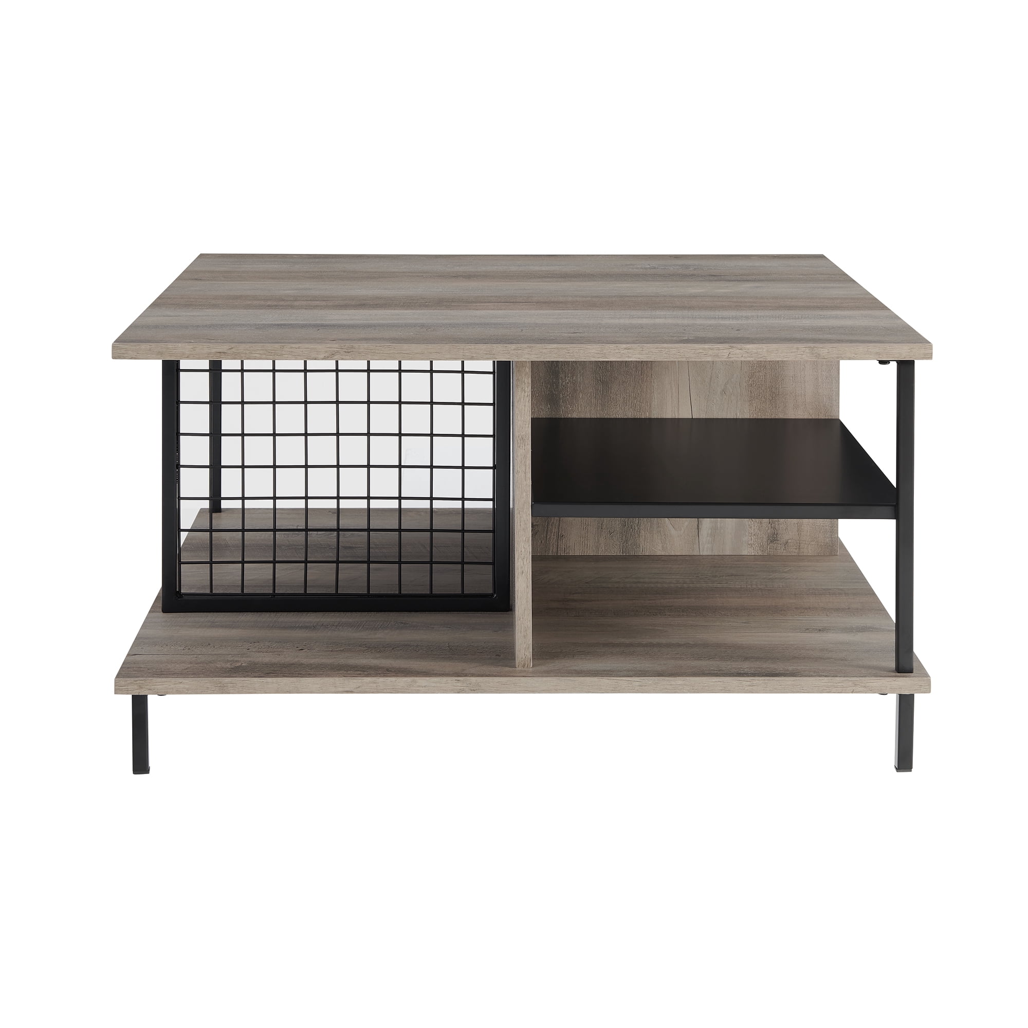 Hodge Grey Wash Modern Square Coffee Table by River Street Designs