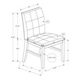 thumbnail image 3 of Monarch Specialties Dining Chair, 37" Height, Set Of 2, Upholstered, Dining Room, Kitchen, Cream Fabric, Grey Solid Wood, Transitional, 3 of 9