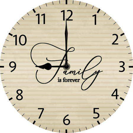 Eveokoki Wooden Rustic Farmhouse Family Round Wall Clock Silent Non Ticking 10 Inch,Battery Operated Vintage Shabby Chic Kitchen Clocks Wall Decorative for Living Room Bedroom Office