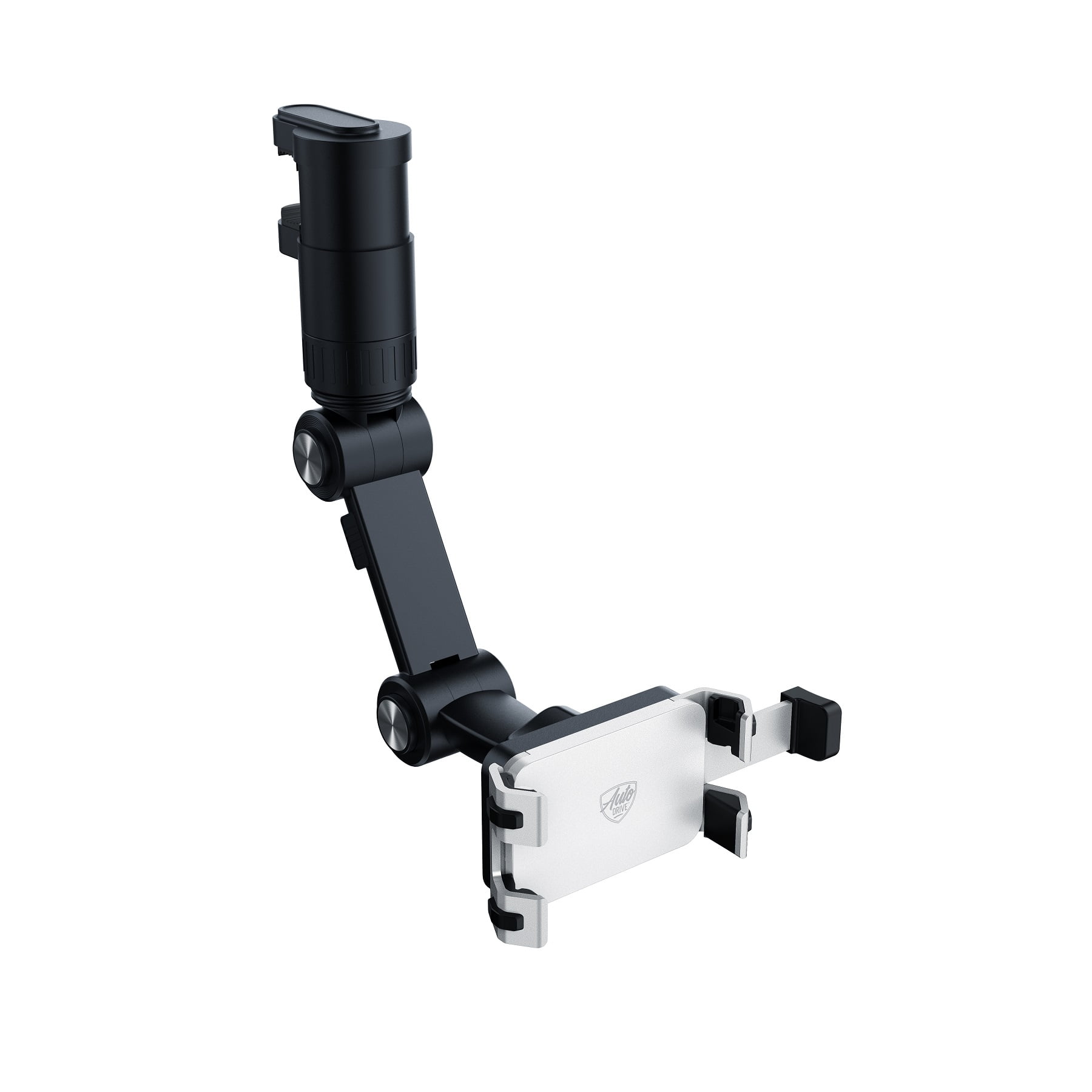 Auto Drive Rearview Mirror Clamp Phone Mount with Aluminum Multi-Directional Metal arms 360°Rotating