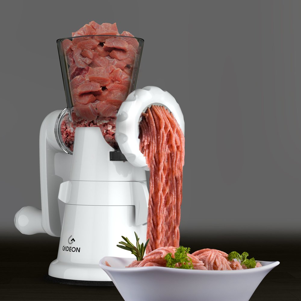 Gideon Hand Crank Manual Meat Grinder with Powerful Suction Base