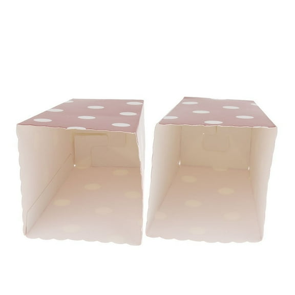 LABSERRON Popcorn Buckets Party Style Pink White Dots Multi Color 12Pcs 4.5*2.8*2 Inch
